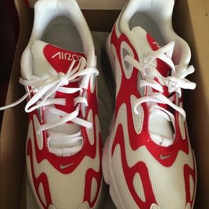 Red and white nike